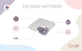 Tineo Foldable Baby Travel Mattress Removable Cover Light Grey 60 x 120 cm