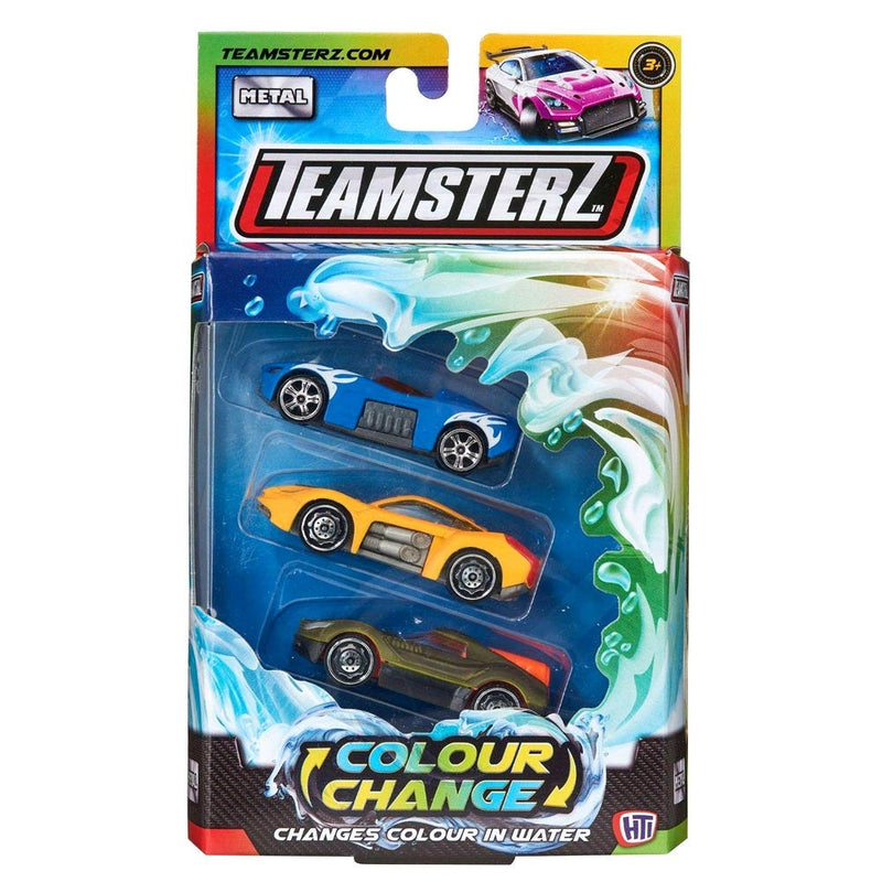 Teamsterz Street Machines Colour Change Die-Cast Toy Cars, Warm and Cold Water, 3-Pack