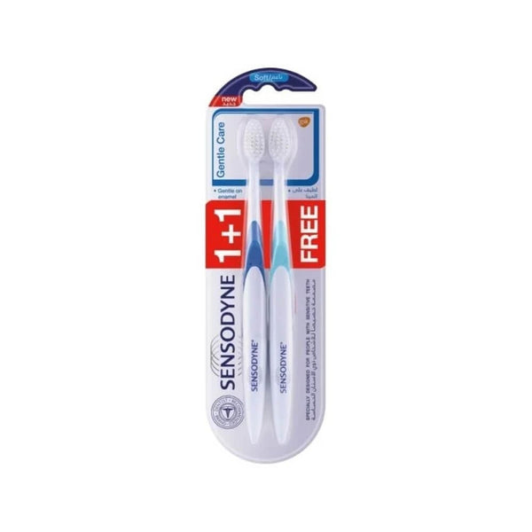 Sensodyne Gentle Care Soft Toothbrush Ultra-Soft Bristles 1+1 Pack