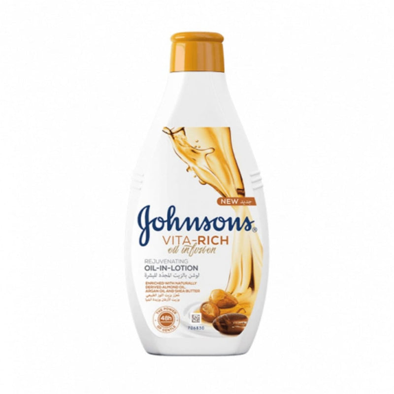 Johnson & Johnson Vita-Rich Oil Infusion Rejuvenating Oil-in-Lotion Almond Argan Oil Shea Butter 250ml