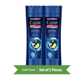 CLEAR Men Shower Fresh Liquid Shampoo, Vitamin B3, Lemon and Mint Extract, 400ml Twin Pack