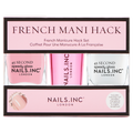 Nails.INC French Mani Hack Nail Polish Set, Sheer Pink and White, Silicone Tip Tool