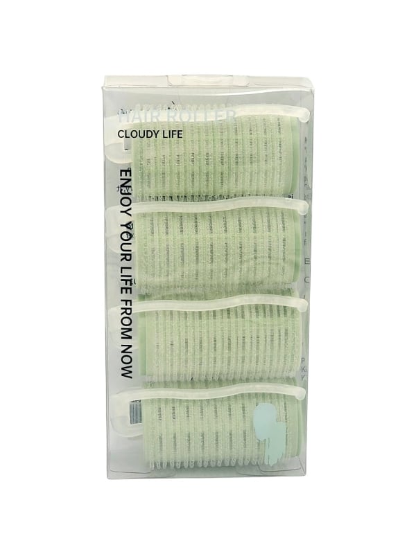 Salon System Hair Rollers with Clips, Styling Rollers, 4 Pieces