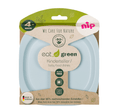 NIP Eat Green Baby Food Dishes, Stackable BPA-Free Plates, Blue, 2-Piece Set