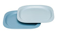NIP Eat Green Baby Food Dishes, Stackable BPA-Free Plates, Blue, 2-Piece Set