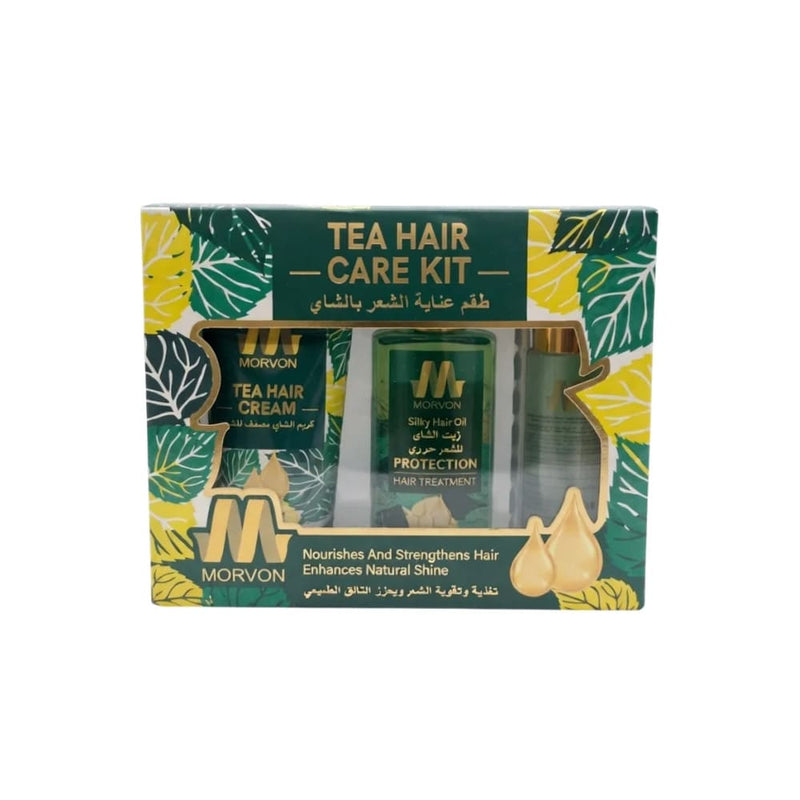 Morvon Tea Tree Oil Hair Care Set Styling Cream Hair Oil Serum 150ml + 120ml + 60ml