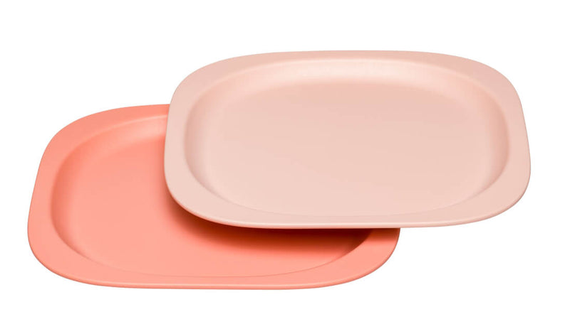 nip Eat Green Baby Food Dishes Pink Set of 2 Renewable Material