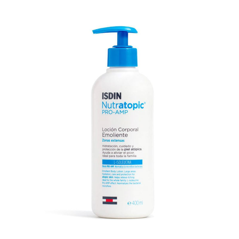 Isdin Nutratopic Pro-Amp Emollient Lotion Niacinamide Laureth-9 400 ml