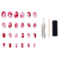 Nails Inc Give Me A Swirl Artificial Nails Pink Swirl Design 24 Nails With Glue