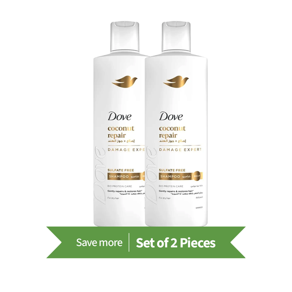 Dove Coconut Repair Shampoo Liquid with Coconut Oil and Turmeric 400ml
