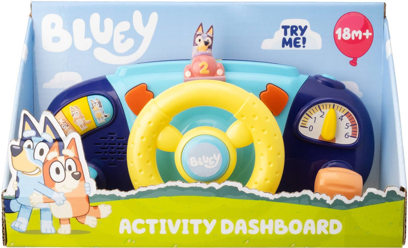 Bluey Driver Dashboard Interactive Pretend-Play Toy with Steering Wheel and Sounds