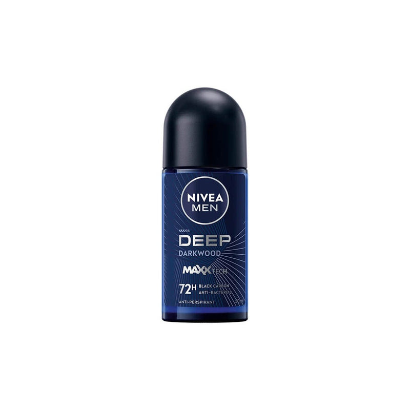 NIVEA Men Deep Black Carbon Dark Wood Deodorant Spray 48h, 50 ml