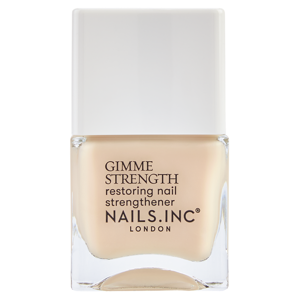 Nails Inc Gimme Strength Nail Strengthener Treatment, Vegan Collagen, Shimmer Finish