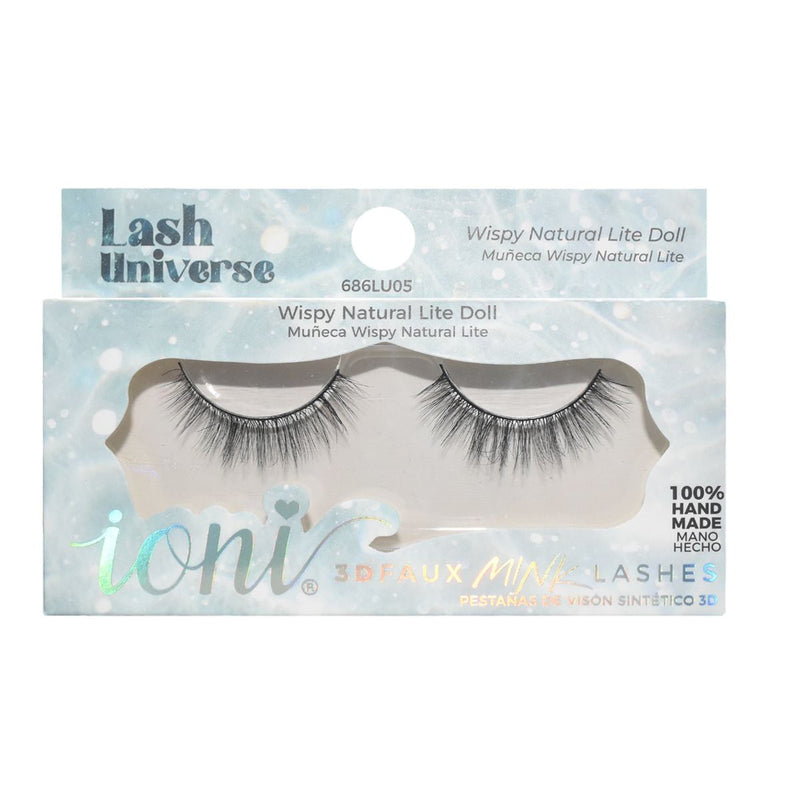 Ioni Lash Universe LU05 3D Faux Mink Wispy Natural Lite Doll False Eyelashes