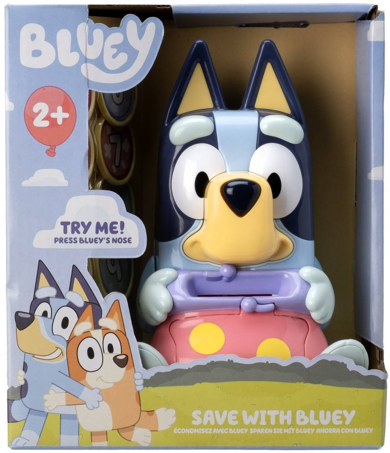 Bluey Save With Me Interactive Coin Bank Toy, Counting Sounds, Multicolored, Ages 2+