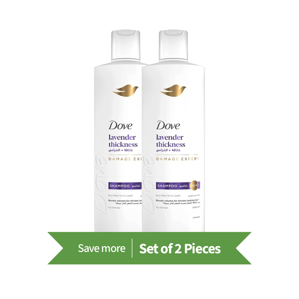 Dove Lavender Thickness Shampoo Liquid Bio-Protein Care Lavender & Rosemary Twin Pack 400ml