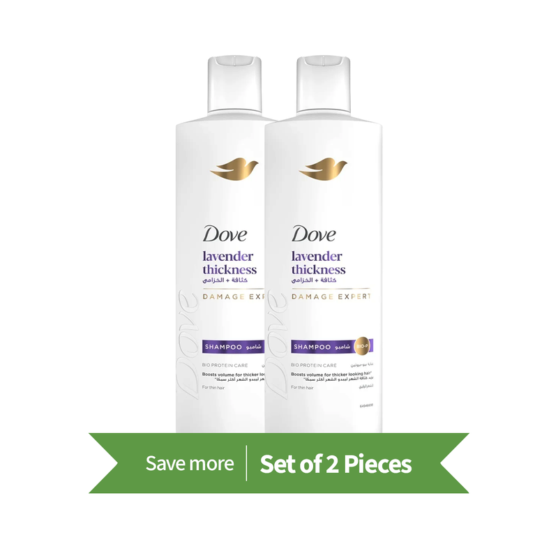 Dove Lavender Thickness Shampoo Liquid Bio-Protein Care Lavender & Rosemary Twin Pack 400ml