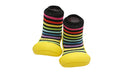Attipas Shoe Socks Rainbow Stripe Non-Slip Breathable Yellow L