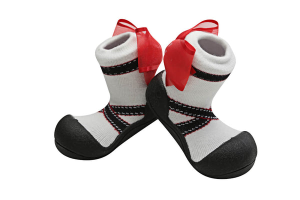 Attipas Shoe Socks Ballet Flexible Non-Slip Baby Shoes Black L