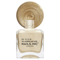 Nails Inc My Golden Hour Nail Polish Duo, Pink Nude and Gold Shimmer, Star Stickers, 2 Piece