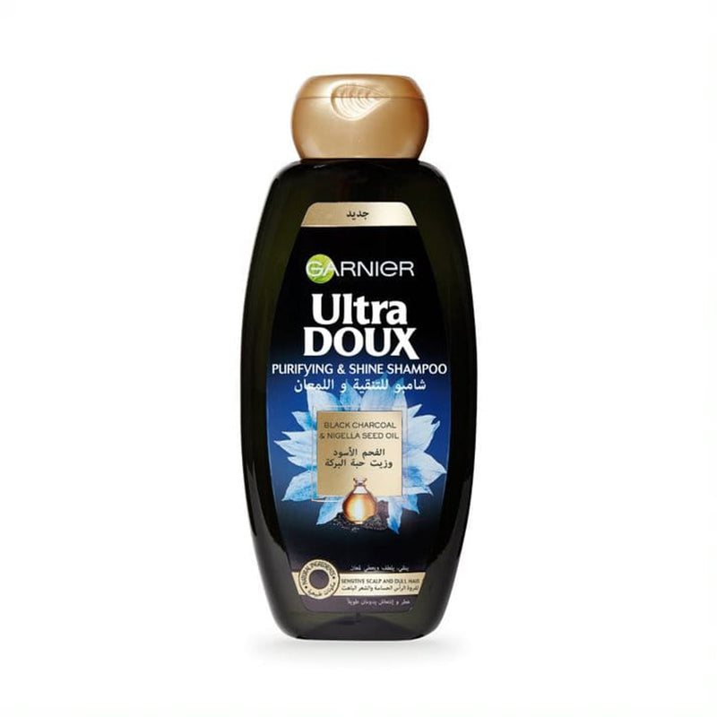 Garnier Ultra Doux Black Charcoal & Nigella Seed Oil Purifying Shine Shampoo 200 ml