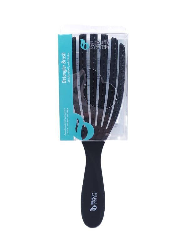 Beauty System Detangling Hair Brush Flexible Teeth Black