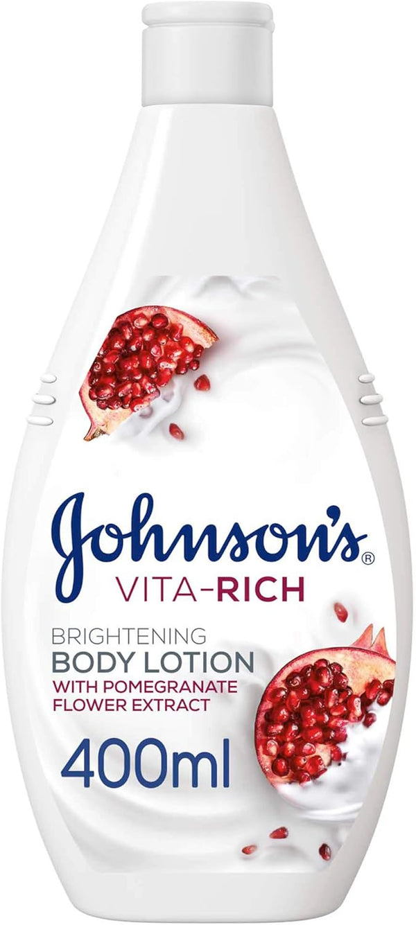 Johnson's Vita-Rich Body Lotion, Fast-Absorbing Shea Butter and Pomegranate Extract, 400ml