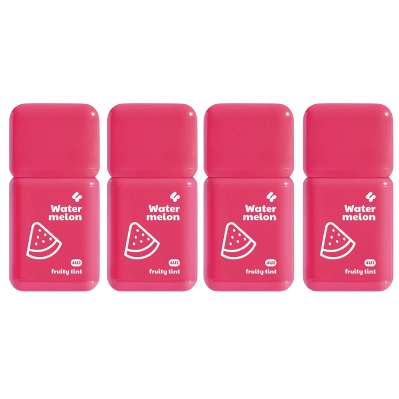 For You Two Mini Lip Tint Kit Fruity Tint Lip Glosses Watermelon Scent 4 x 3 g