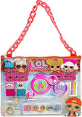 TownleyGirl L.O.L. Surprise! Makeup Set with Nail Polish, Eyeshadow, Hair Accessories and Rainbow Chain Bag