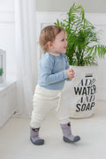 Attipas Shoe Socks Two Style Flexible Non-Slip Baby Footwear Gray M