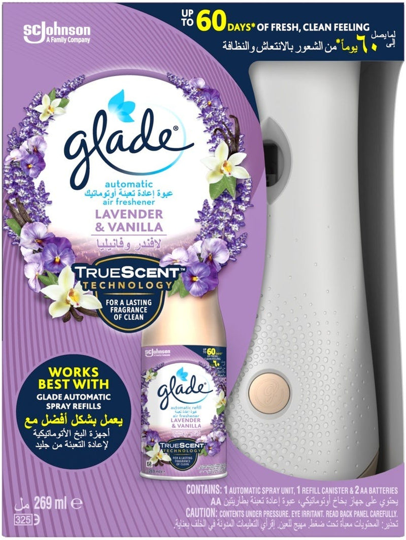 Glade Automatic Air Freshener Spray Lavender & Vanilla Refill 269 ml