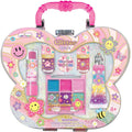 Hot Focus Glitter Cosmetic Set, Lip Gloss, Lipstick, Eyeshadow Palette, 2 Glitter Nail Polishes, Butterfly Case
