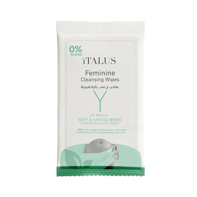 Italus Feminine Cleansing Wipes pH Balanced Alcohol-Free 10 Piece