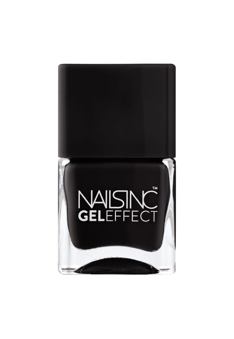 Nails Inc Gel Effects Black Taxi Gel Nail Polish, Glossy Black, 1 Count