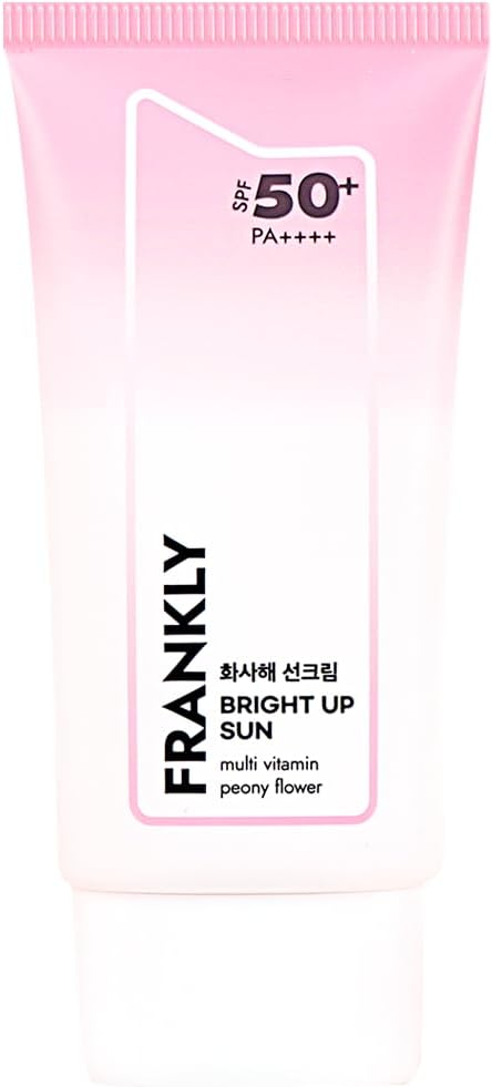 Frankly Bright Up Brightening Tone-Up Sunscreen Cream SPF 50+ PA++++, Peach Beige, 50 ml