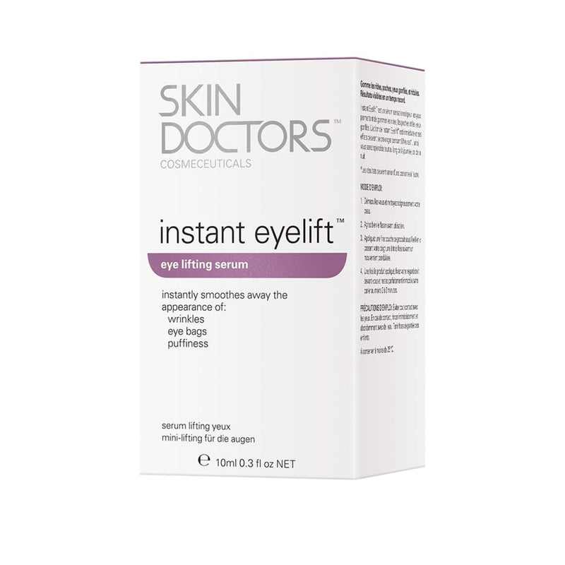Skin Doctors Instant Eyelift Serum Gel Formula Peptides Hyaluronic Acid 10 Ml
