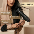 Clara Hair Professional Ionic Hair Dryer 2000W with Diffuser and Nozzle