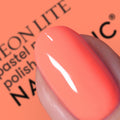 Nails.INC Neon Lite Brighton Grove Coral Neon Pastel Nail Polish, Longwear Formula