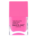 Nails Inc Neon Lite Electric Parade Pink Nail Polish Neon Pastel Longwear Formula