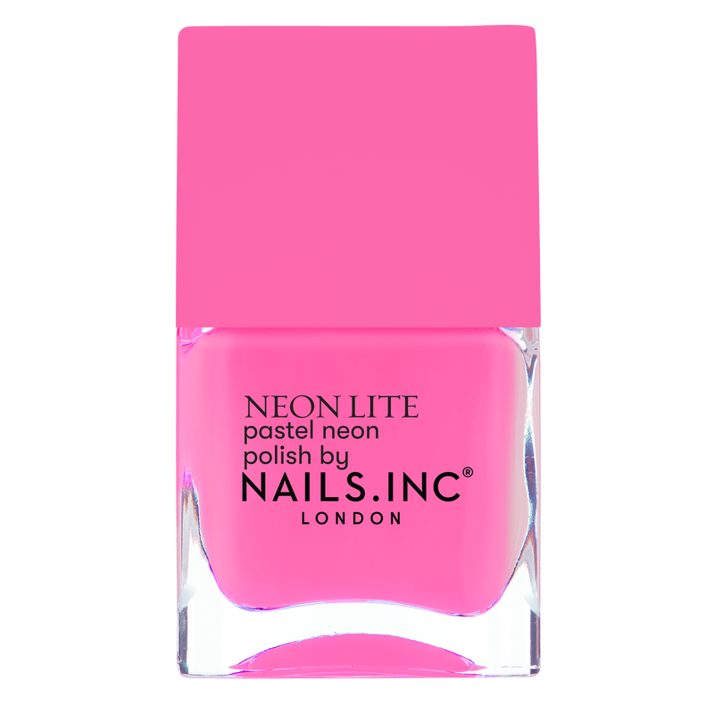 Nails Inc Neon Lite Electric Parade Pink Nail Polish Neon Pastel Longwear Formula