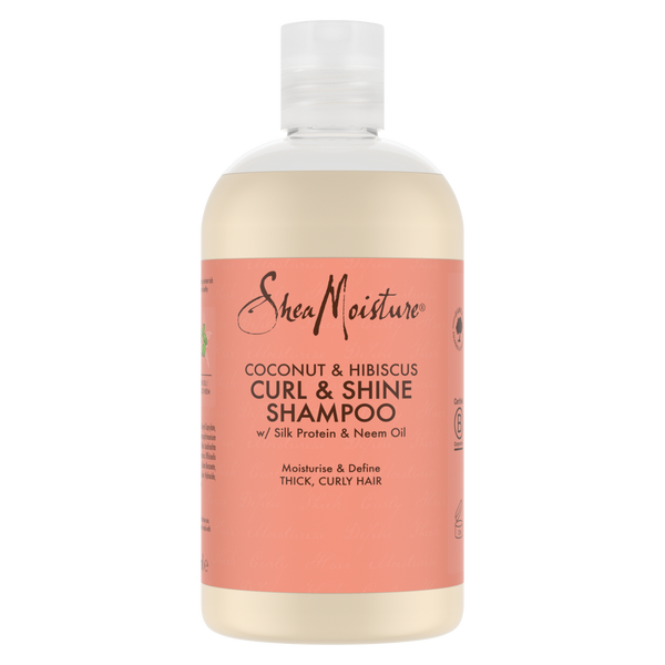 Shea Moisture Coconut Hibiscus Curl & Shine Shampoo, Sulfate-Free, 384 ml