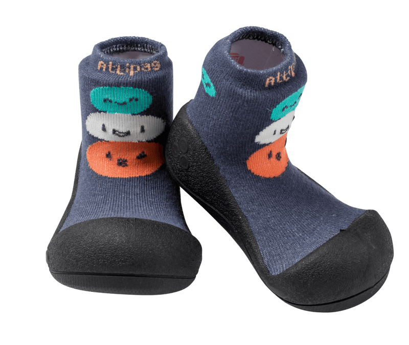 Attipas Bean Shoe Socks Flexible Non-Slip Footwear Navy, Size M