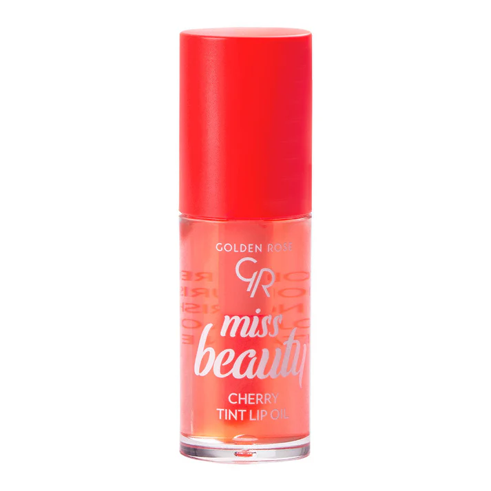 Golden Rose Miss Beauty Tint Lip Oil Cherry, Lightweight Shine and Hydration