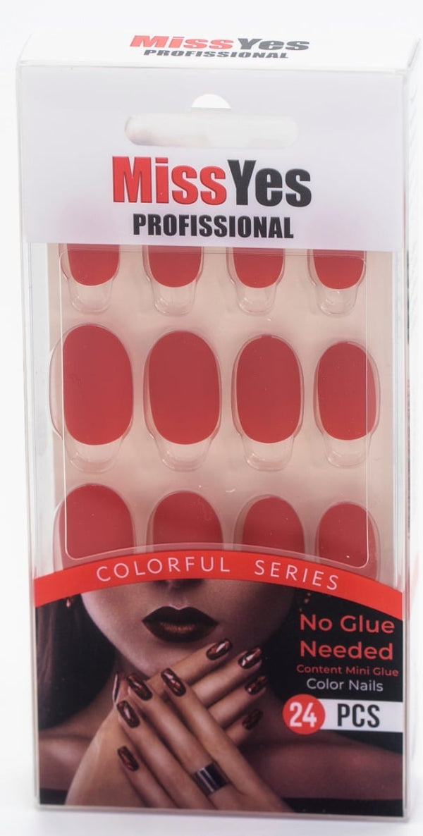Miss Yes Artificial Nails SH17, Easy-Apply Modern Design
