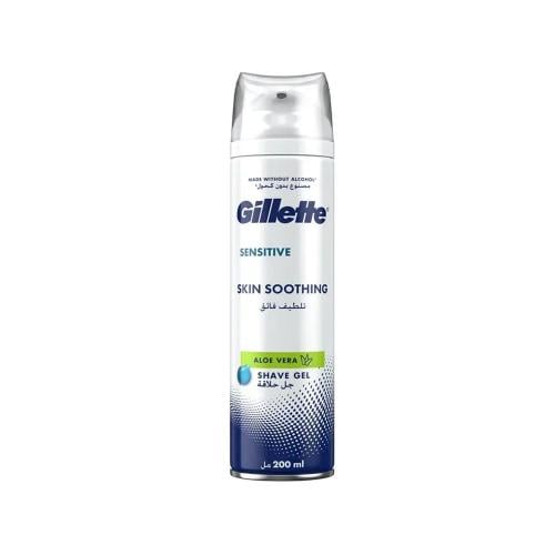 Gillette Sensitive Shaving Gel with Aloe Vera, 200 ml