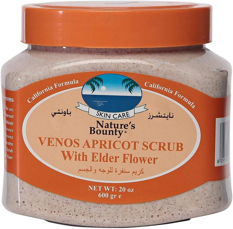Venos Apricot Scrub With Elder Flower, Exfoliating Body Scrub