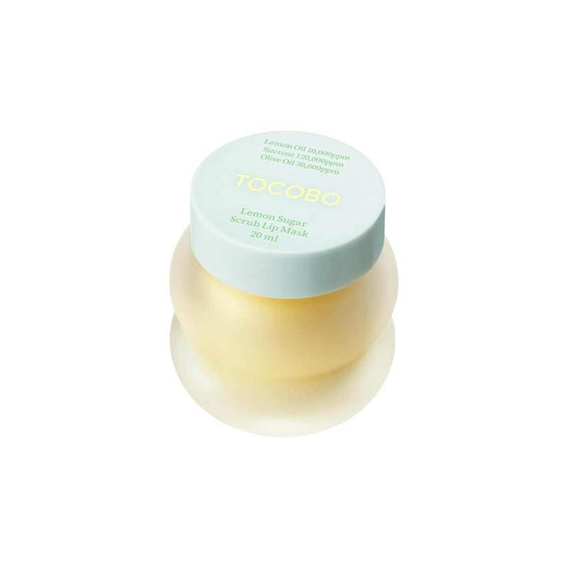 Tocobo Lemon Sugar Scrub Lip Mask Exfoliating Hydrating Treatment with Olive Oil, 20 ml