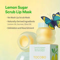 Tocobo Lemon Sugar Scrub Lip Mask Exfoliating Hydrating Treatment with Olive Oil, 20 ml