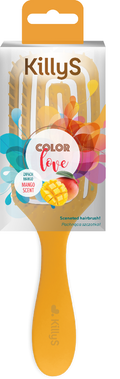 KillyS Scented Flexible Hairbrush Mango Fragrance for Wet and Dry Hair