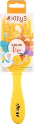 KillyS Scented Flexible Hairbrush Mango Fragrance for Wet and Dry Hair